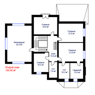 Кликните для увеличения-Второй этаж дома ИДК-494